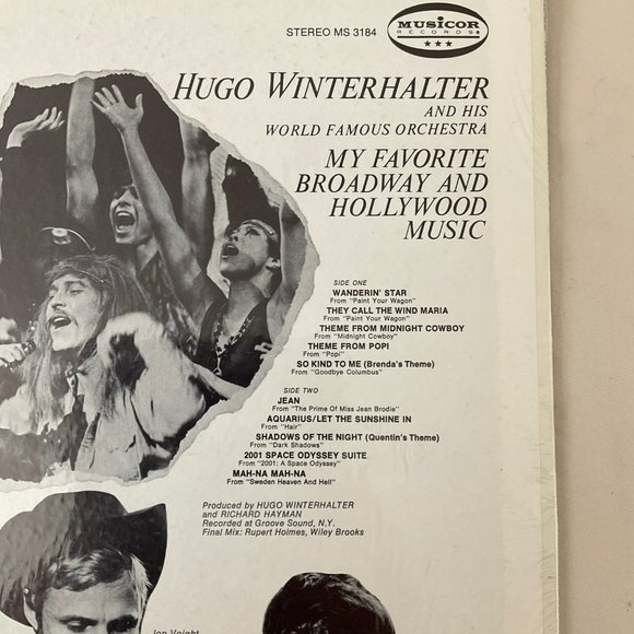 Hugo Winterhalter: My Favorite Broadway & Hollywood Music Vintage Vinyl Record - Picture 3 of 9